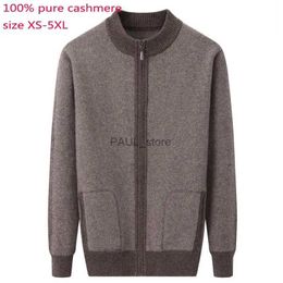 Men's Sweaters New Winter 100% Pure Cashmere Cardigan Men Warm Thick Zipper Coat Sweater High Quality Plus Size XS S M L XL 2XL 3XL 4XL 5XLL231122