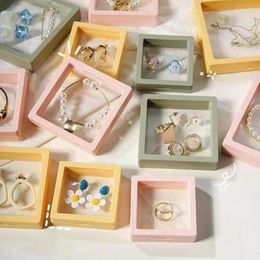 Jewellery Pouches 10PCS One Set Of 3D Floating Display Cabinet Necklace Bracelet Earrings Oxidation Proof Dust-proof Storage Box