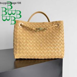 Bottegaaveneta Andiamos Bags 6b Woven Series Womens Bag Double Sided Sheepskin 2023 New Large Andiamo Horizontal Handbag European and American Fashion 35VC