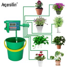 Automatic Micro Home Drip Irrigation Watering Kits System Sprinkler with Smart Controller for Garden Bonsai Indoor Use #22018 Y200273F