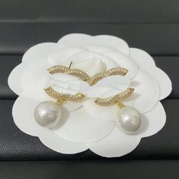 channel cclies Earrings Designer Women Pearl Stud Earrings Designer Jewelry Diamond Dangle Earrings Wedding Party Family Gifts Earrings Fashion 18K Plating Jewel
