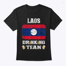 Men's T Shirts Men Shirt Laos Drinking Team Funny Beer Women T-Shirt