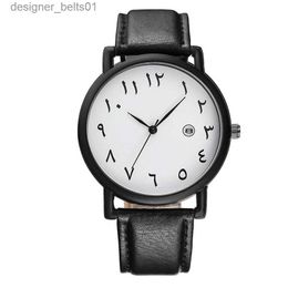 Other Watches Mens es 2023 Luxury Brand Leather Wrist for Men Arabic Numerals Date Casual Sport Quartz Wrist Relogio MasculinoL231122