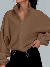 2023 패션 디자이너 여성용 재킷 핫 판매 클래식 스포츠 코트 스탠드 칼라 벨벳 지퍼 코트 가을 겨울 캐주얼 스웨트 셔츠 크기 S-XXL 7colors