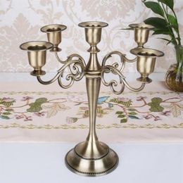 Metal Candle Holders Wedding 5-arms 3-arms Candle Stand Decoration Candelabra Centerpiece Candlestick Decor Crafts Silver Gold2812