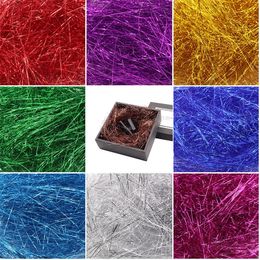 Party Decoration 1mm DIY paper Rafia shredded paper Colourful paper scraps curled paper gold silver silk cosmetics packaging wedding gift box fillers 231122