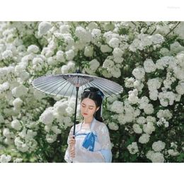 Umbrellas Japanese Chinese Style Ancient Long Handle Silk Oil Paper Umbrella Cos Women Wind Parapluie Paraplu Sombrilla