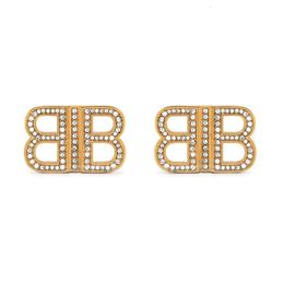 Jewellery bb earrings 2023 Flash Diamond Double B Letter Earrings Female Minority Design Advanced Cold Wind Silver Needle Earrings