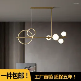 Pendant Lamps Copper Christmas Balls Gold Light Bubble Glass Chandeliers Ceiling Luxury Designer Luminaria De Mesa