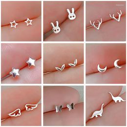 Stud Earrings Cute Butterfly Ear Piercing Heart For Women Korean Fashion Earings Anime 2023 Jewellery Cadeau Femme