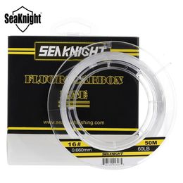 Braid Line SeaKnight 50M 100M 100% Japan Material 3-100LB Fluorocarbon Fishing Lines Carbon Fibre Leader Fly Line Fast Sinking Carp Fishing 230421
