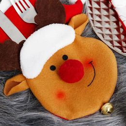 Christmas Decorations 1pcs Cutlery Cover Merry For Home Table Dinner Gifts Noel Happy Year