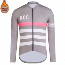 RCC Raphaing Cycling Jersey Long Sleeve Men Winter Thermal Fleece Maillot Ciclismo MTB Bicycle Bike Jersey Maillot Ciclismo232n