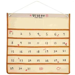 Storage Bags Phone Holder Wall Calendar Hanging Pocket Bag Key Classroom Cellphone Accessory