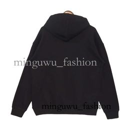 2023 European and American Trend New AMRI Letter Embroidered Hooded Fashion Pocket Loose Black Versatile Long Sleeve Sweater Fashion S-xl 512