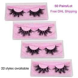 False Eyelashes 50 Pairs/lot Visofree 3d Mink Lashes Makeup Faux Cils Wholesale Bulk Thick Crisscross Lash