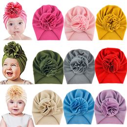 Lovely Flower Baby Hats Soft Baby Girl Hat Infant Toddler Newborn Baby Cap Bonnet Headwraps LT376