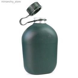 water bottle Canteen Survival Pot Water Hiking Wine Camping Hip Aluminium Bott Army Drinkware Outdoor Cover Military Kett With Flask Q231124