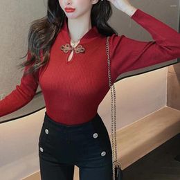 Women's T Shirts Comfortable Solid Color Long Sleeve Top Slim Ladies Basic Size S M L Black Red Kawaii Tees