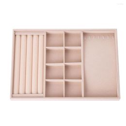 Jewellery Pouches Tray Box Storage Display Organiser Earrings Multi-purpose Grids Boxes Necklace Case Pendants Holder Present