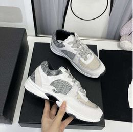 Sandals Luxury Designer Running Shoes Channel Sneakers Women Lace-Up Sports Shoe Casual Trainers Classic Sneaker Woman Ccity fgfgdf 615ess