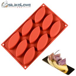 Baking Moulds SILIKOLOVE Boat Mousse Cake Mold Silicone Pastry Mold for Baking Art French Desserts Pastry Forms Baking Mould 230421