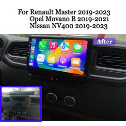 Renault Master için Araba Multimedya Oyuncu 2019-2023 Nissan NV400 Opel Movano Android 13 4G Stereo Radyo Wi-Fi BT Carplay GPS Navigasyon Kafa Ünitesi Android Otomatik Araba DVD