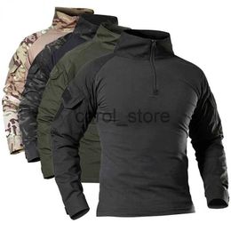 Men's T-Shirts Men's Outdoor Tactical Hiking T Shirts Military Army Long Sleeve Hunting Climbing Shirt Male Sport Tops Asian Size M-4XL J231121