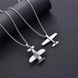 Pendant Necklaces NCEE 70cm Retro Titanium Steel Aircraft Hip Hop Necklace Simple Personalized Accessories For Men And Women