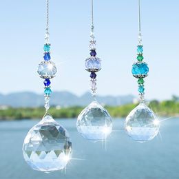 Garden Decorations H D Pack of 3 Clear Crystal Prism Ball Rainbow Maker Window Prisms Suncatcher Pendants for Home Office Decoration 230422