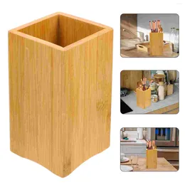 Gift Wrap Kitchen Utensils Desktop Stand Utensil Chopstick Holder Chopsticks Cage Cutlery Draining Box Bamboo Wood