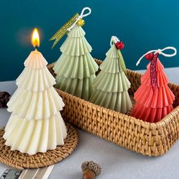 Candles 3D Geometric Pine Silicone Candle Mold DIY Christmas tree Craft Gifts Making Aromath Soap Resin Molds Home Decor Supplies 231121