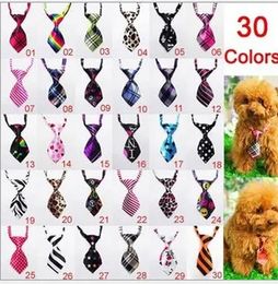 Adjustable Dog Cat Pet Lovely Adorable sweetie Grooming Tie Necktie Wear 30 pattern Clothing Products Sale HJIA100 12 LL