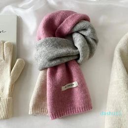Scarves Knitted Scarf Wear Resistant Women Korean Style Thermal Neck Wrap Soft Non-Fading For Girl