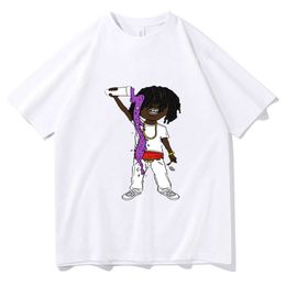 Men's T-Shirts Chief Keef Hip Hop Tshirt Cartoons Style Tees Soft Cotton Men Tshirt Unisex Funny Harajuku Short Sleeve Casual Women T Shirts Z0421