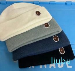 Knitted hat Men's and women's street Japanese luxury cashmere high street flanging stretch fine wool comfortable warm hat