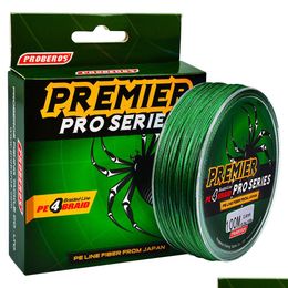 Braid Line 100Meters/1Box 5 Color Fishing Lines 4 Weaves Braided Pe Available 6Lb-100Lb2.7Kg-45.3Kg Pesca Tackle Accessories E-004 D Dhe08