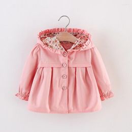 Jackets Toddler Girl Coats Solid Colour Hooded Fashion Spring Autumn Children Clothing Little Kids Outerwear