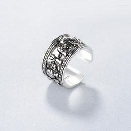 Wedding Rings Creative Style Boho Elephant For Women Men Adjustable Ring Fashion Charm Jewelry Wholesale 2023