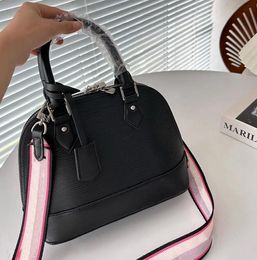 top quality Alma BB Designer Bag Womens luxury Shell Shoulder Bag Fashion Classical Monograms Lady Leather Handbag Zipper Shell Bag Crossbody purse