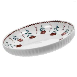 Dinnerware Sets Floral Pattern Dinner Plate Ceramic Dish Serving For Home Restaurant