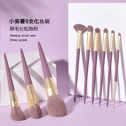 Makeup Brushes 9 PCS Brush Set Soft Hair Eye Shadow Loose Concealer Full Of Affordable Beauty