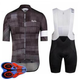 RAPHA Team Mens Short sleeve Cycling Jersey bib Shorts Set Summer MTB Bicycle Uniform Outdoor Sportwear Ropa Ciclismo S21040631273F