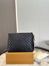 23SS Men's Luxury Designer Handbag Wrist Bag Men's Mobile Phone Bag Wallet Toiletry Bag Storage Bag 29CM