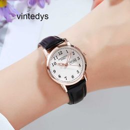 Luxury Watch Watch girl's simple temperament small fresh double calendar high school junior waterproof luminous quartz watch fashion