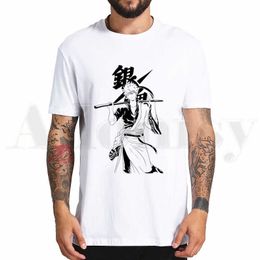 Men's T-Shirts Gintama Anime Sakata Gintoki Kagura T Shirts Tops Tees Men Women Short Sleeve Casual T Shirt Streetwear Funny Z0421