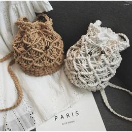 Evening Bags Knitted Rope Woven Beach Bag 2023 Cotton Bohemian Crossbody Handmade Women's Shoulder Female