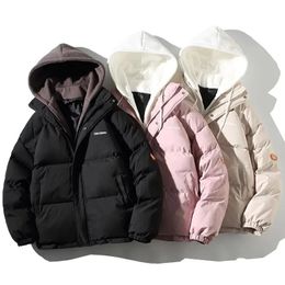 Men's Down Parka's Winter Oversize Y2k Jacket 2023 Cotton Padded Coat Female Loose Casual Overcoat Short Parkas Fashion Hooded 231122