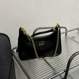 Oil wax leather underarm bag hammock hobo designer bag genuine leather handbag shoulder woman bags crossbody patchwork purses prd