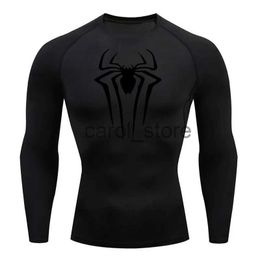 Men's T-Shirts Compression Shirt Men's T-Shirt Long Sleeve Black Top Fitness Sunscreen Second Skin Quick Dry Breathable Casual long T-Shirt 4XL J231121
